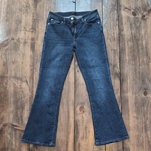 Quince Luna Stretch Midnight Blue Flare Jeans